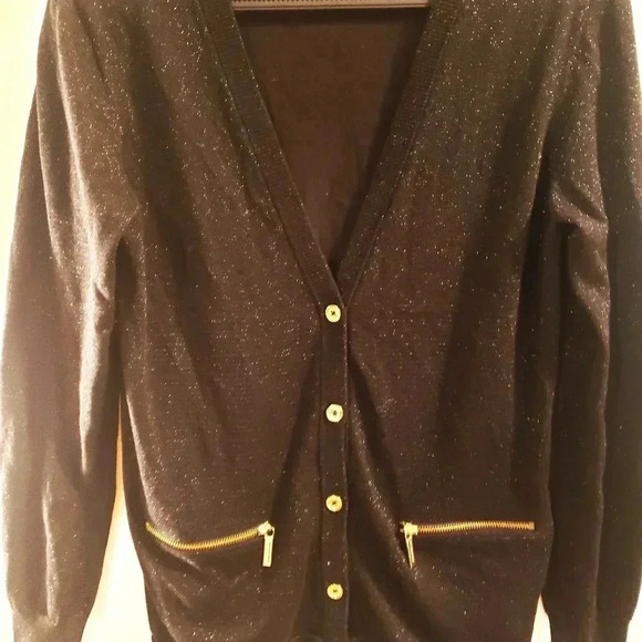MICHAEL Michael Kors Black Gold Cardigan - Picture 2 of 5